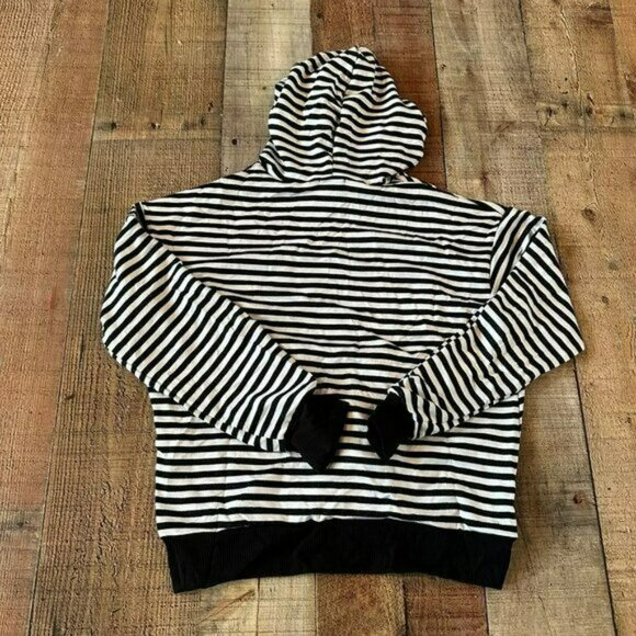 Buckle women's size large white and black striped hoodie with cinch front detail - Picture 7 of 7